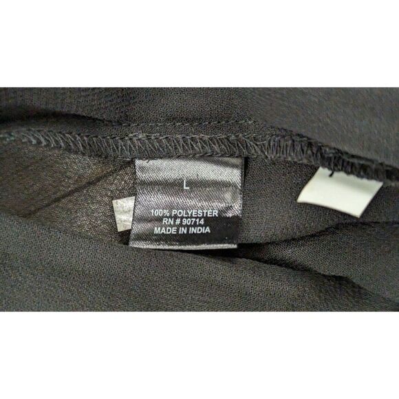 28th & Park Womens Size Large Black Embellished Sheer Open Cardigan Evening Top - Picture 10 of 10